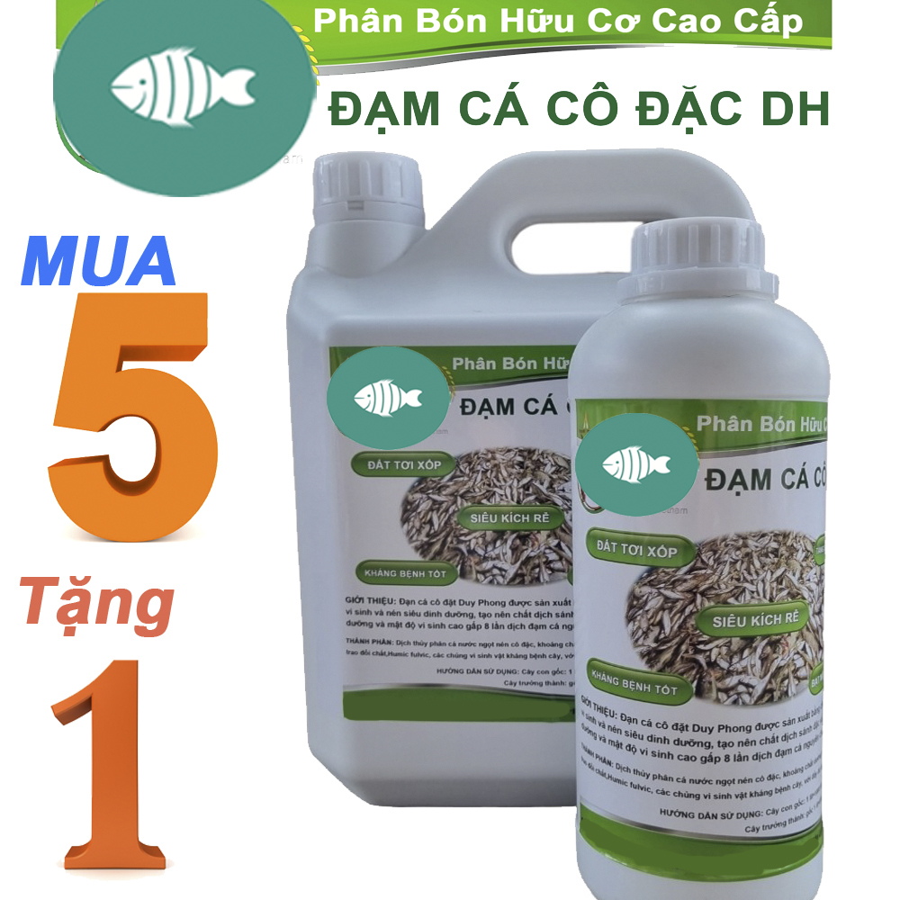 5 LÍT TẶNG 1 LÍT Phân Bón Hữu Cơ, Dịch đạm cá nước ngọt cô đặc, an toàn cho hệ sinh thái-76125
