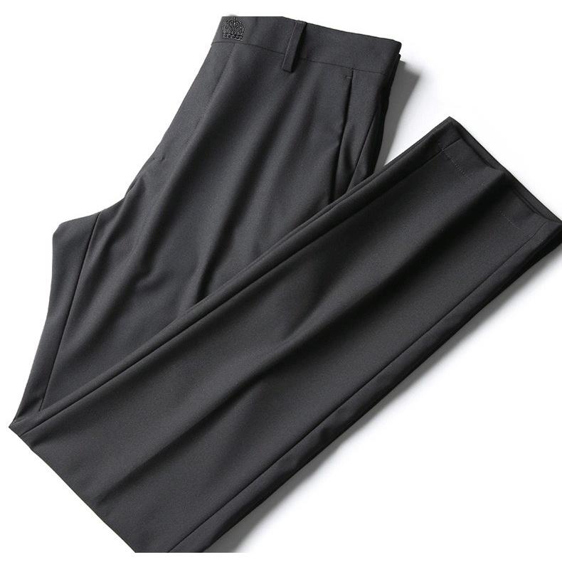Quần tây nam thêu hoa văn mẫu mới vải co giãn dáng ôm body ống côn nhỏ có size đại big size