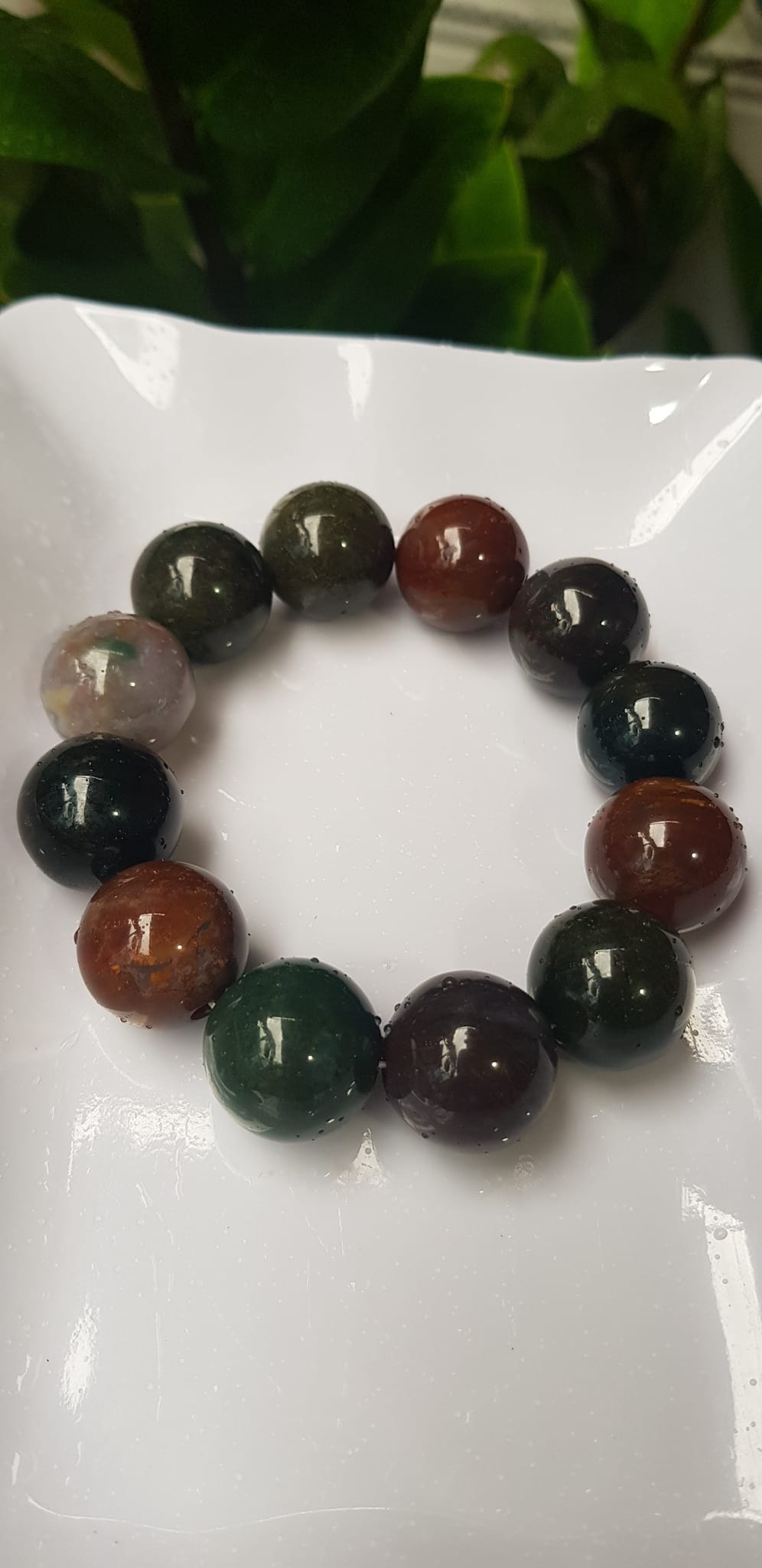 Vòng Nam Mới đá casidon size  lớn 18mm Vòng đa sắc màu sáng bóng đẹp đeo sang tay ạ Nam tất cả các mệnh đeo hợp ạ
