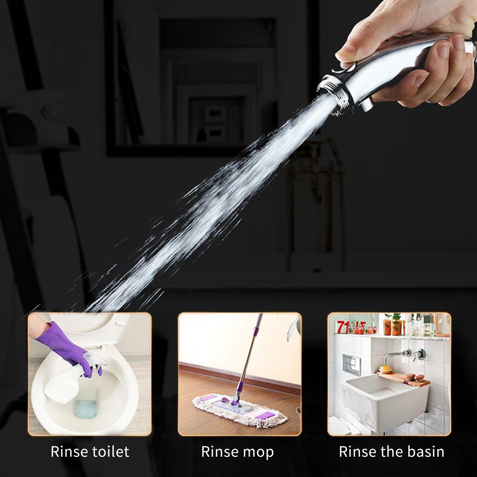 Handheld Shower Head with ON/Off Pause 3 Settings High Pressure Showerhead Adjustable Detachable Bathroom Shower Head