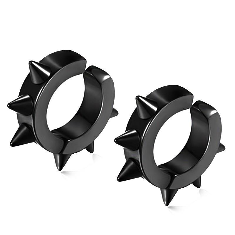 Khuyên Tai Bấm Unisex Gai Nhọn Cực Chất Kẹp, Sỏ Lỗ