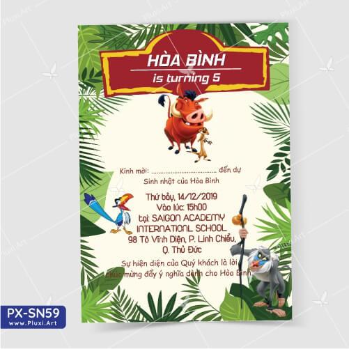 Thiệp thôi nôi – sinh nhật theo yêu cầu Pluxi