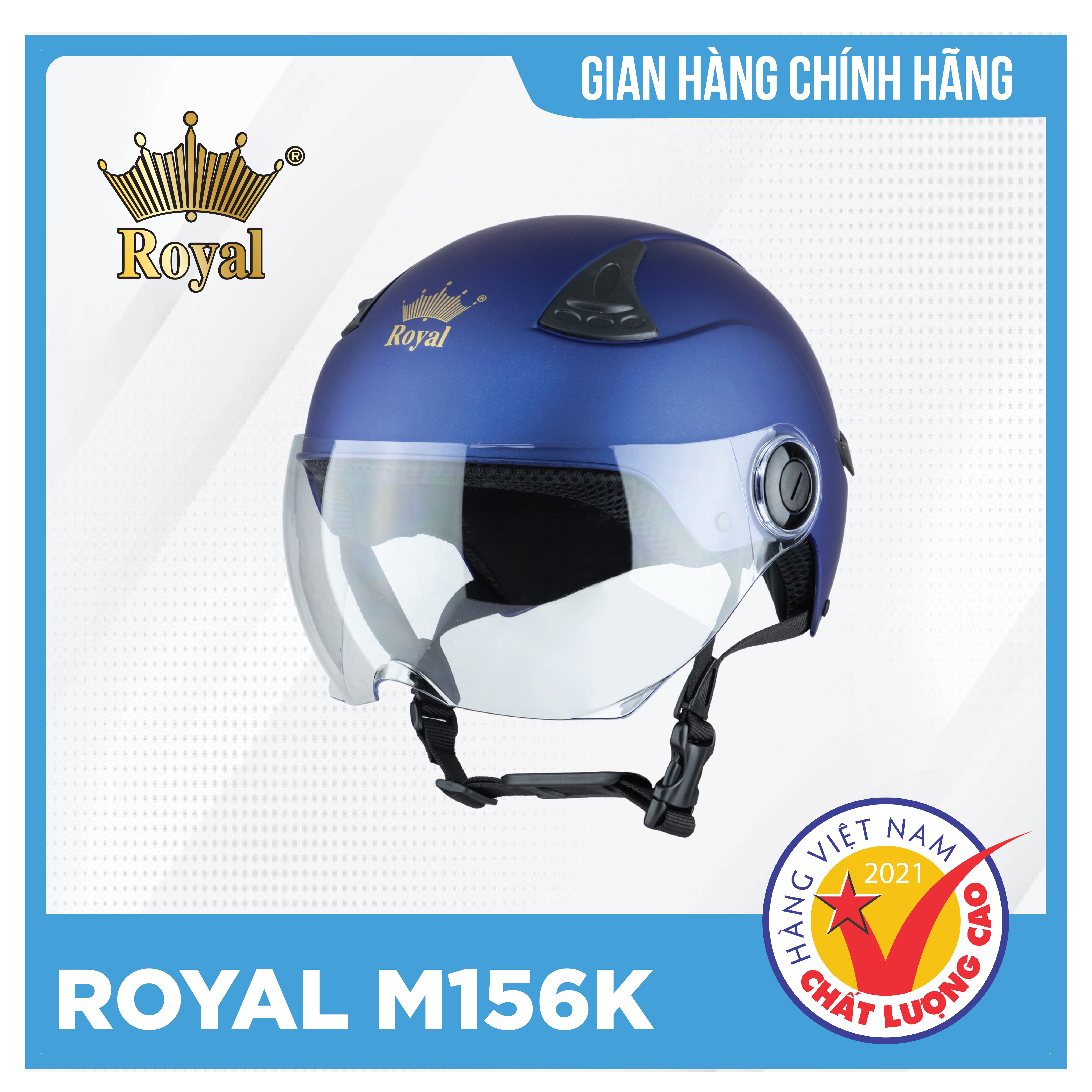 Mũ bảo hiểm 1/2 Royal M156K thiết kế nhỏ gọn, nhiều màu sắc, phù hợp mọi độ tuổi