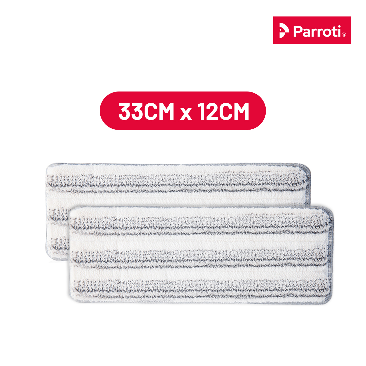 Combo 2 Miếng Lau Nhà Thế Hệ Mới Parroti Pro PAD2-PR01 - Kích Thước 33 x12 CM (Chỉ dùng được cho Bộ lau nhà Parroti Pro)