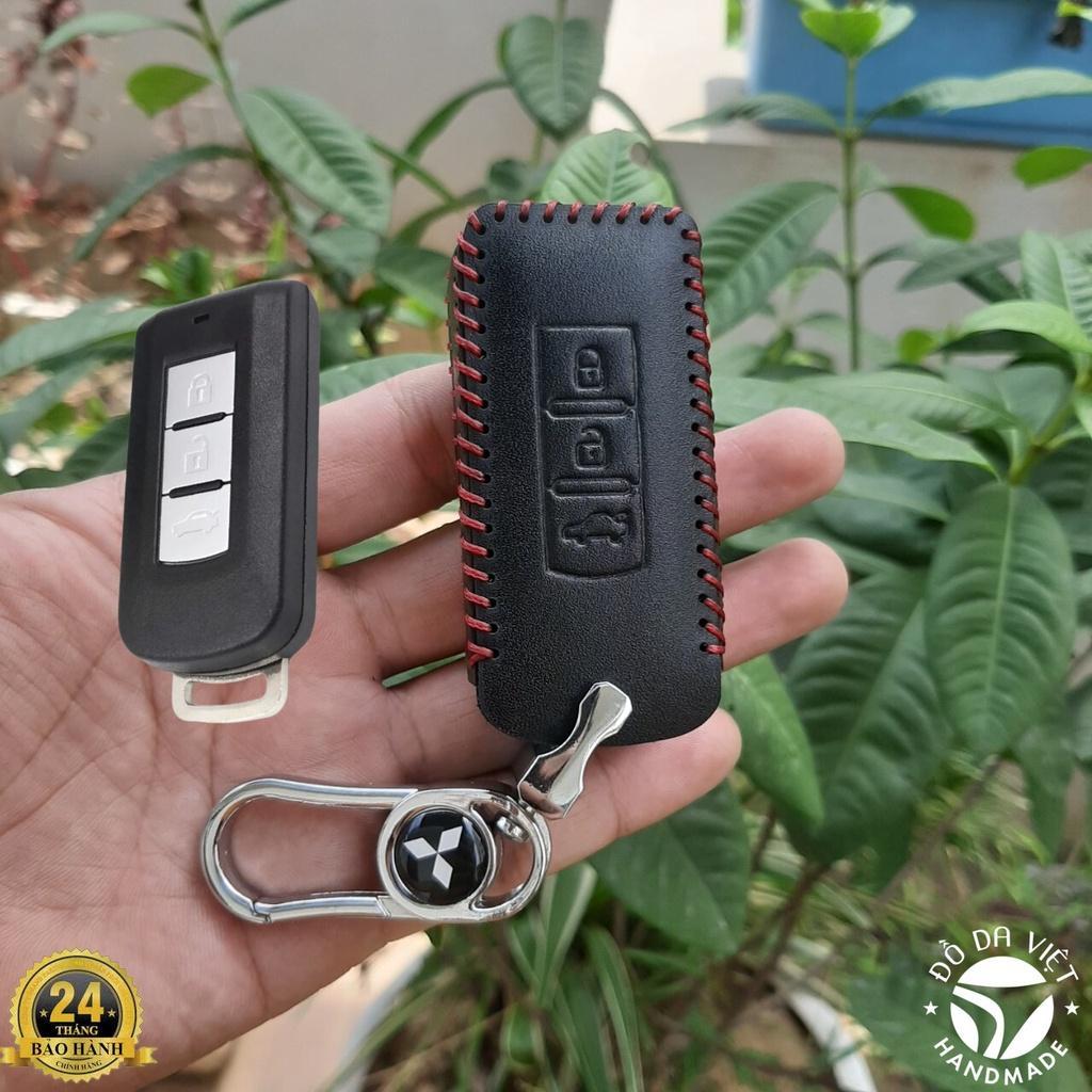 Bao Da Chìa Khóa Mitsubishi Xpander, Oulander, Attrager, Triton, Pajero Sport. Da Bò thật, bảo hành 2 năm