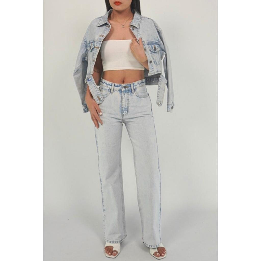 Áo khoác nữ A5 + quần bò cá tính , dáng đứng, chất liệu cotton 100% chĩnh hãng thương hiệu Samma Jeans
