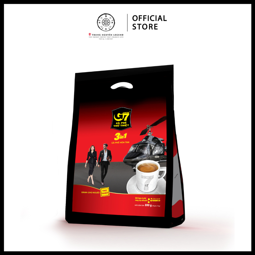 Trung Nguyên Legend - Cà phê sữa hòa tan G7 3in1 - Bịch 50 sachets x 16gr (gói vuông)