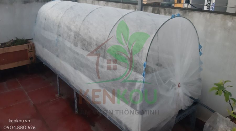 Combo 10 Vòm luống lõi thép bọc nhựa Nhật bản - phủ nylon, lưới côn trùng, vải không dệt, ngăn sương, giữ ấm