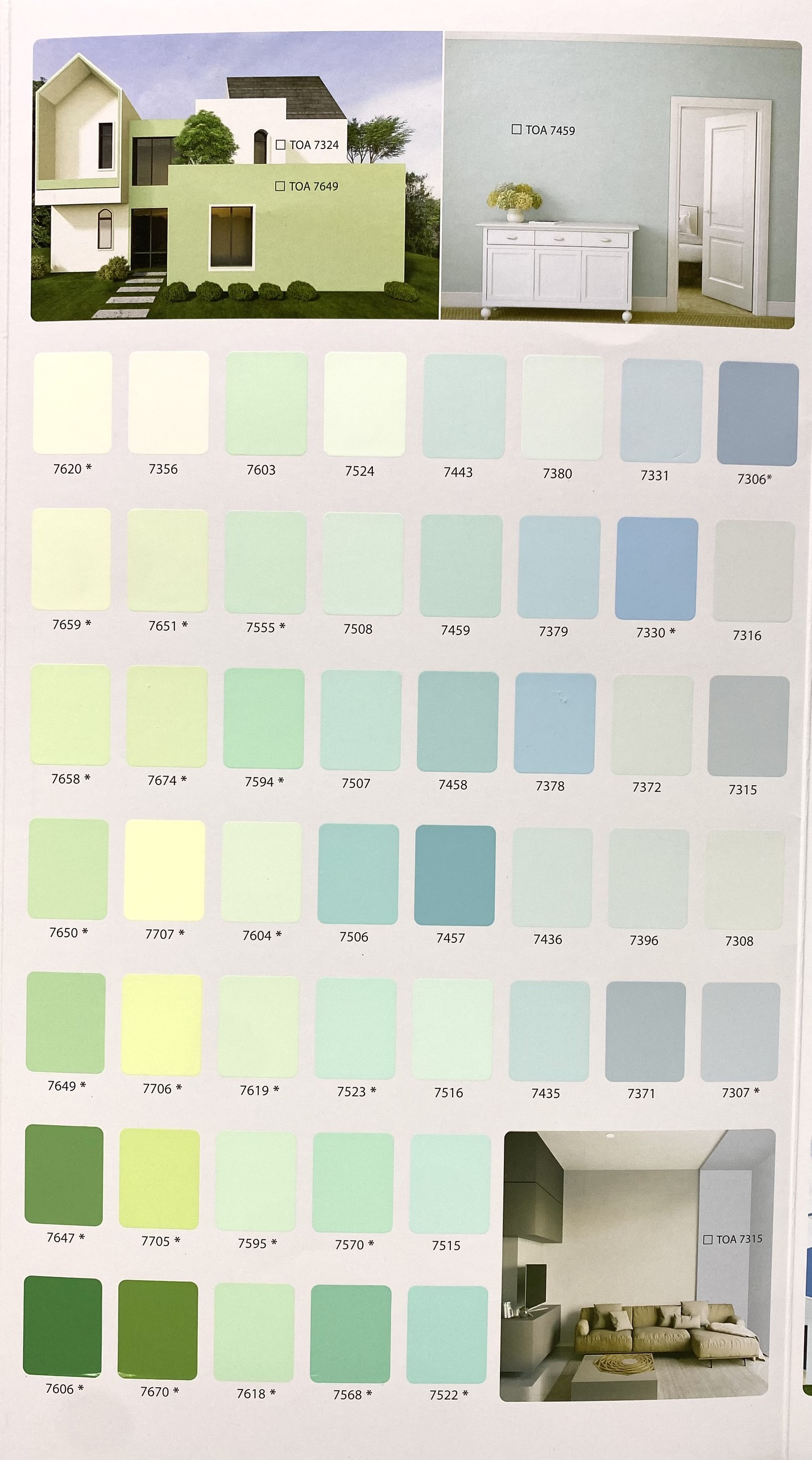 Sơn nước Toa 4 Season Top Silk dễ lau chùi nội thất màu xanh da trời 7411 _18L