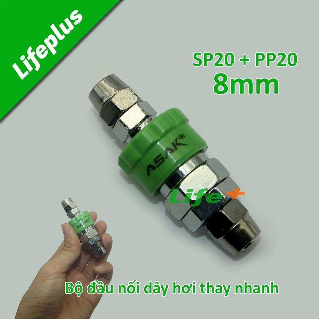 Đầu nối dây hơi thay nhanh Asak SP20 - PP20