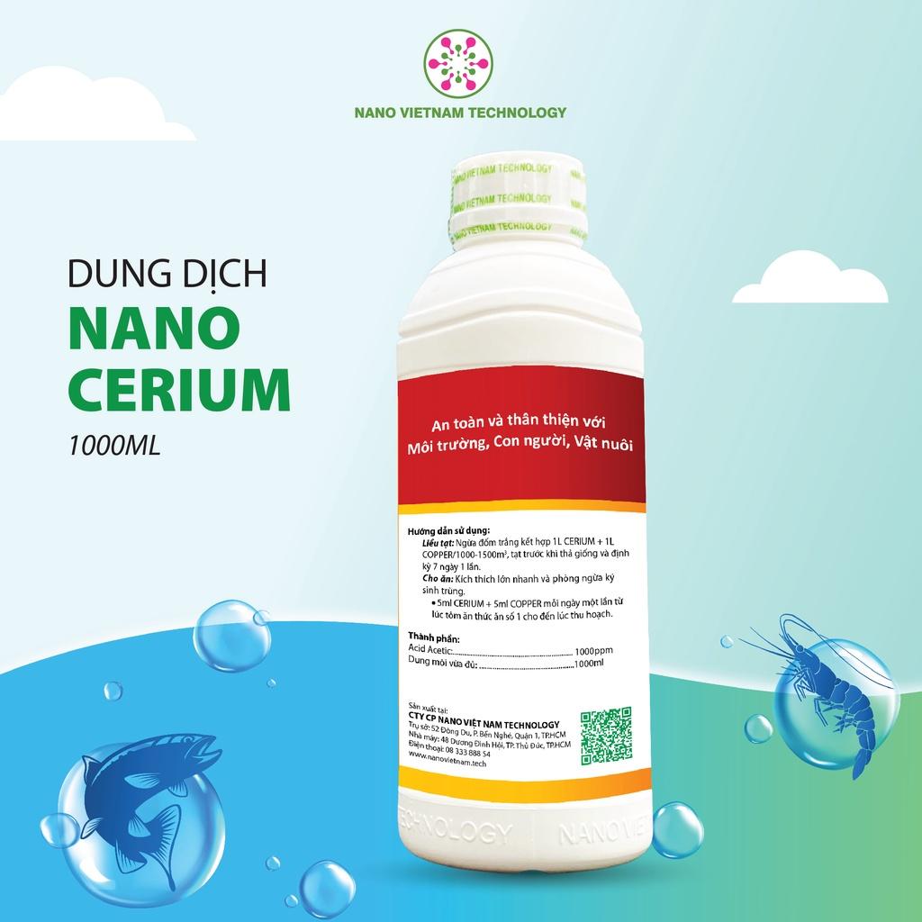 Nano Cerium VN Tech Ngăn Ngừa Bệnh Và Tăng Cường Hấp Thu Cho Tôm, Cá, Động Vật Thuỷ Sinh 1000ml