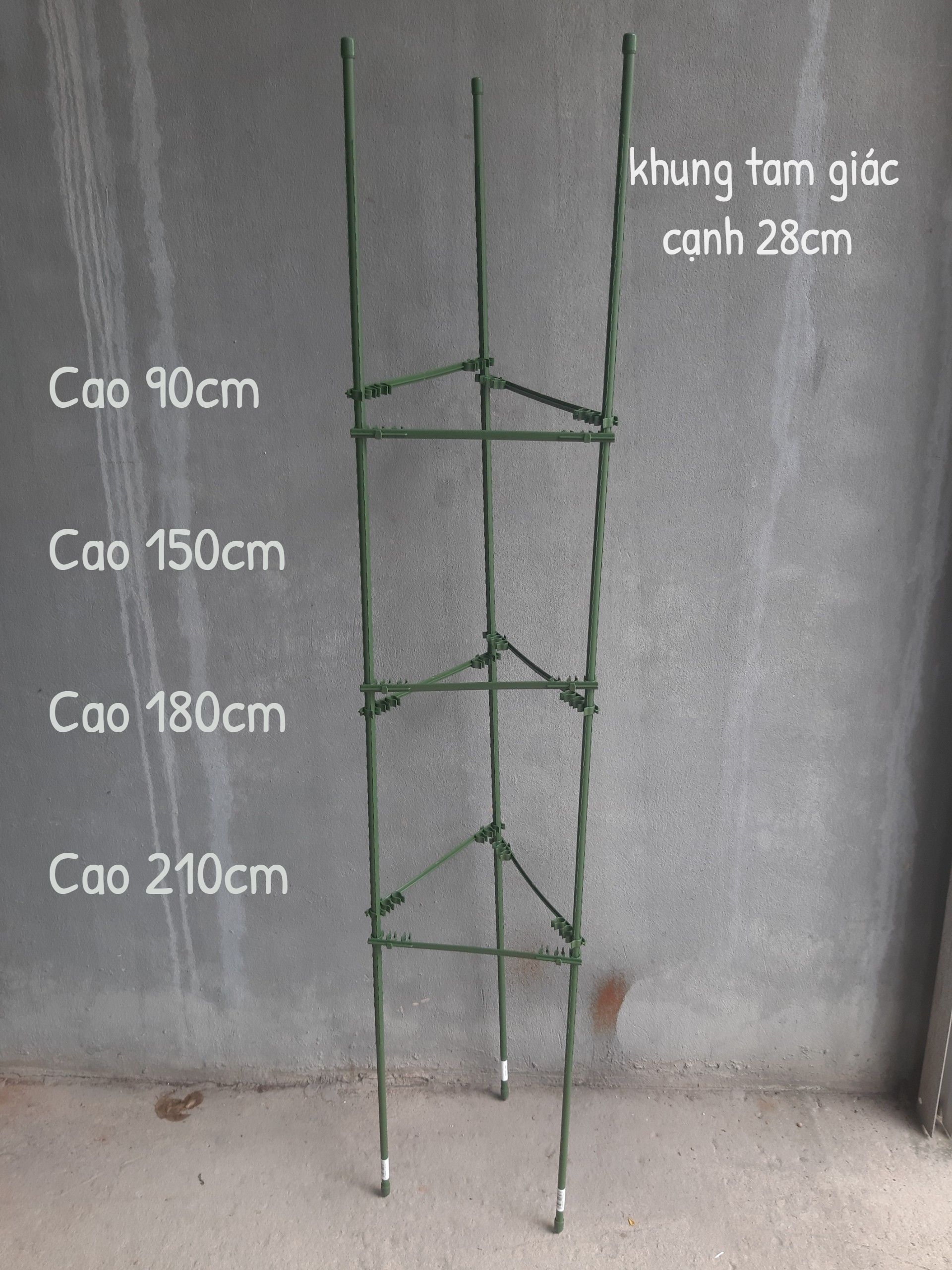 Khung đỡ hoa tam giác cạnh W28cm x H150cm Hàng chính hãng DAIM NHẬT BẢN_Khung cho hoa leo