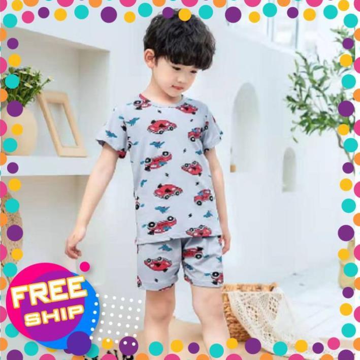 Quần áo trẻ em ️ XẢ KHO ️Bộ cotton mùa hè thấm hút mồ hôi họa tiết xuất hàn cao cấp cho bé từ 8 đến 16 kg