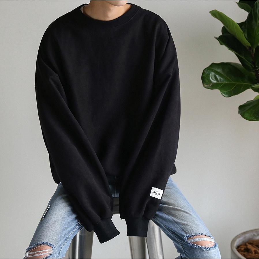 Áo Nỉ Trơn Dài Tay Cổ Tròn Nam Nữ Unisex Mùa Hè Kiểu Dáng Basic Bo Gấu Thời Trang Zenkonu TOP NAM 1000206V1