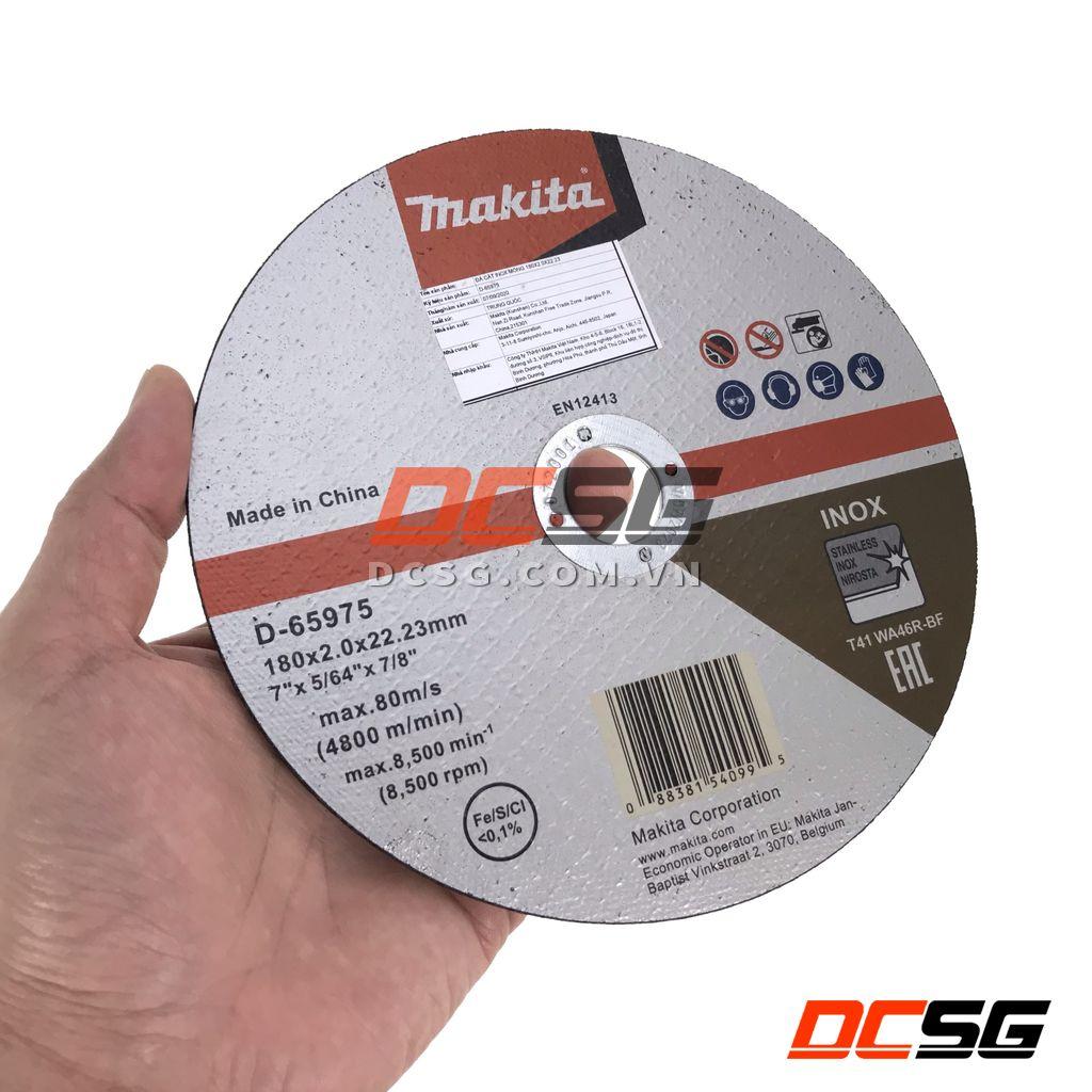 Đá cắt mỏng cho Inox 180x2.0x22.23mm Makita D-65975 | DCSG