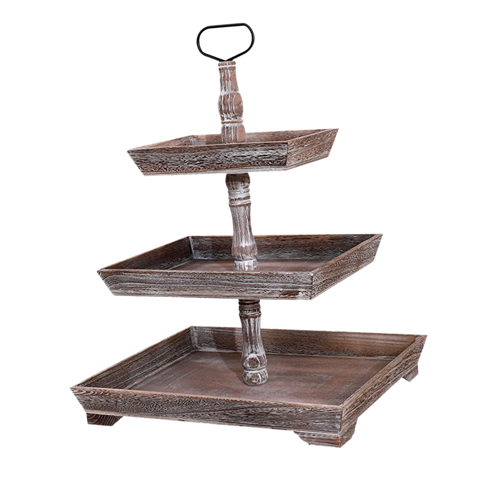 Serving Tray Pastry Food Serving Stand Cake 3 Leyer for Birthday