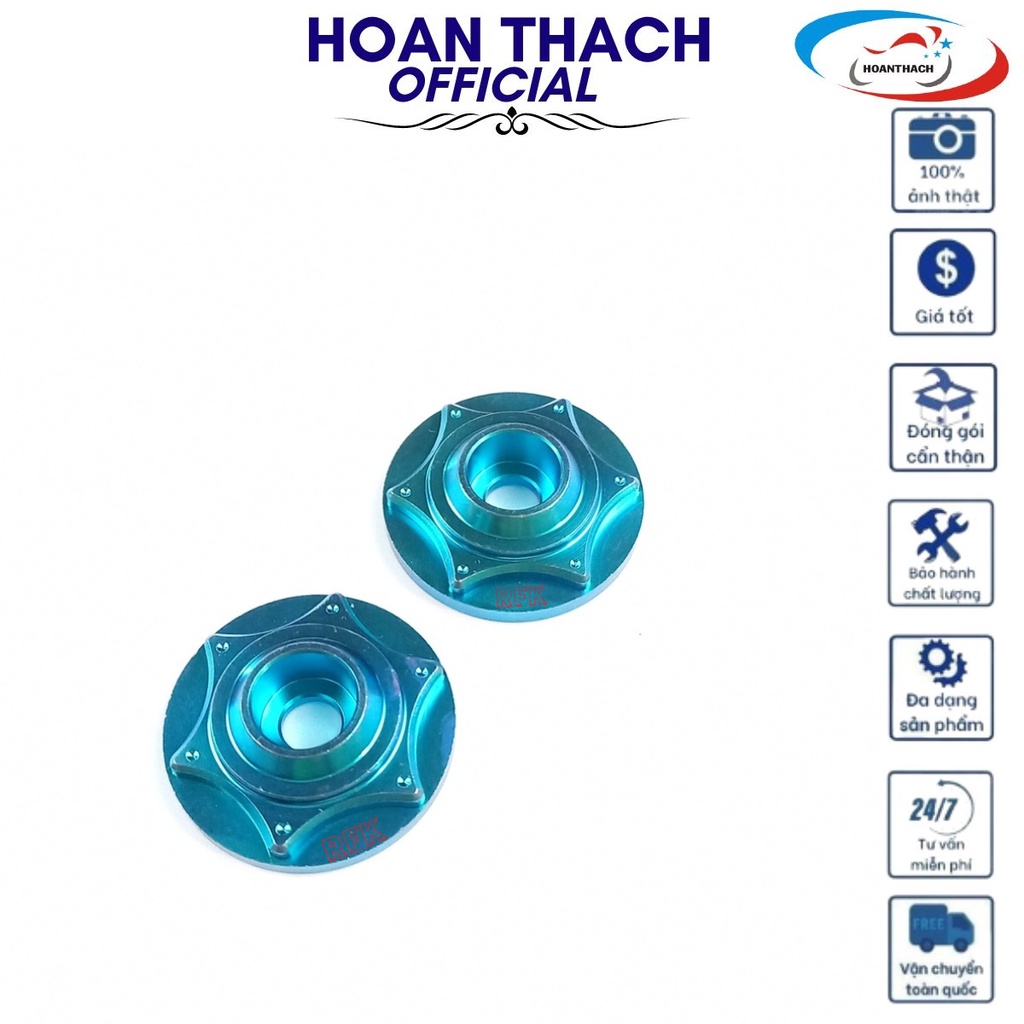 Bộ Gù titan gr5 (Gù + Ốc 6L4 đầu trụ) Xanh lục bảo gắn cho xe máy SP007803