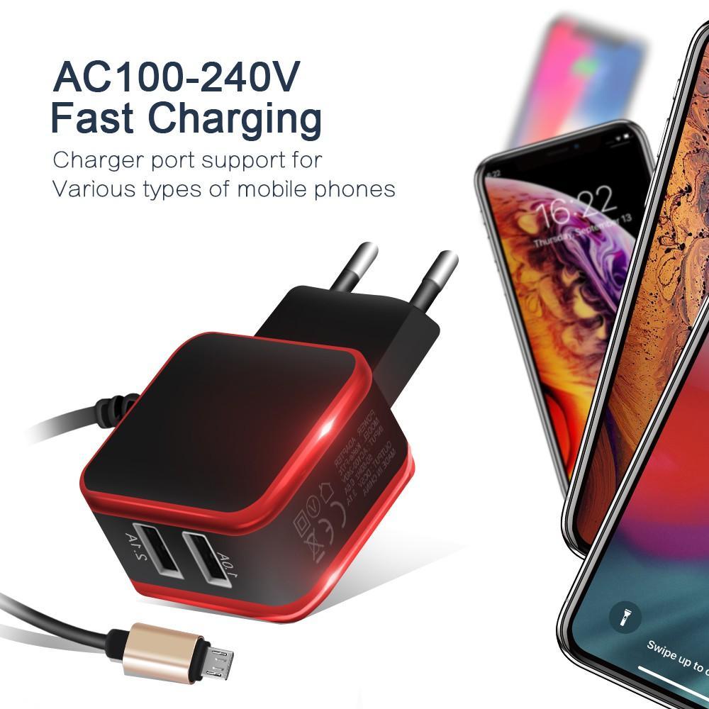 Dây USB cắm tường phích cắm EU 18W sạc nhanh QC3.0