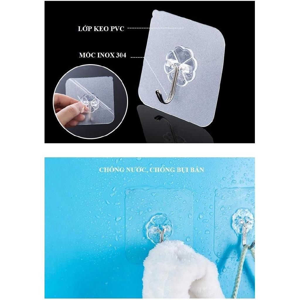Bộ 5 Móc Treo Dán Tường Siêu Chịu Lực