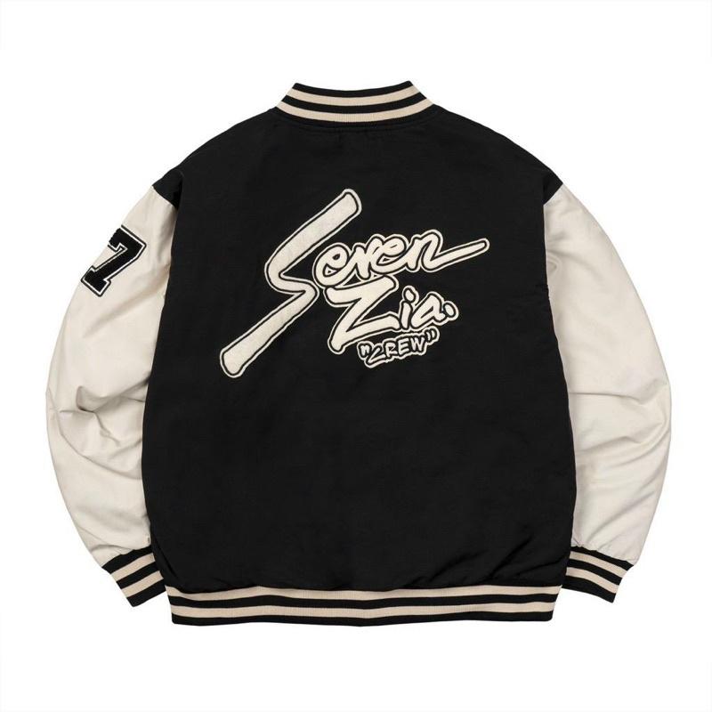 Áo Bomber Dù 2 lớp logo Seven Unisex Nam Nữ Couple Hot Áo Khoác Dù bomber S