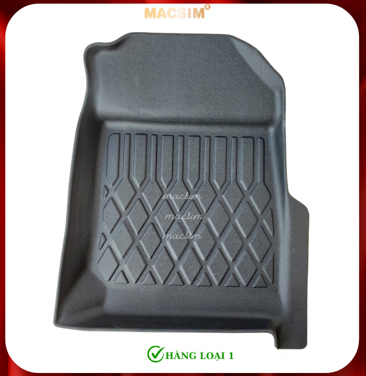Thảm lót sàn xe ô tô Isuzu MUX 2022-2024+ (Form mới) Nhãn hiệu Macsim chất liệu nhựa TPE cao cấp màu đen