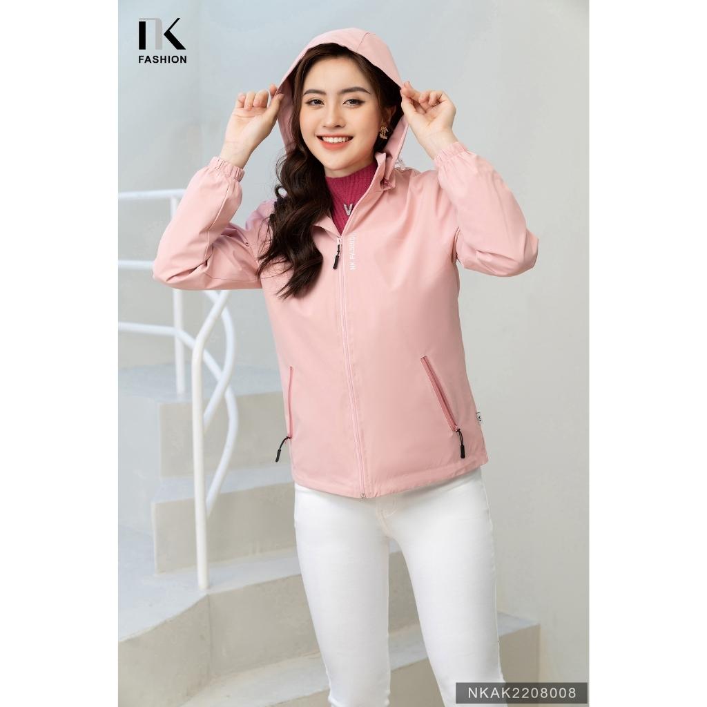 Áo Khoác Gió Nữ Cao Cấp NK FASHION Chất Liệu Nhập Hàn Không Nhăn, Chống Gió Tuyệt Đối NKAK2208008