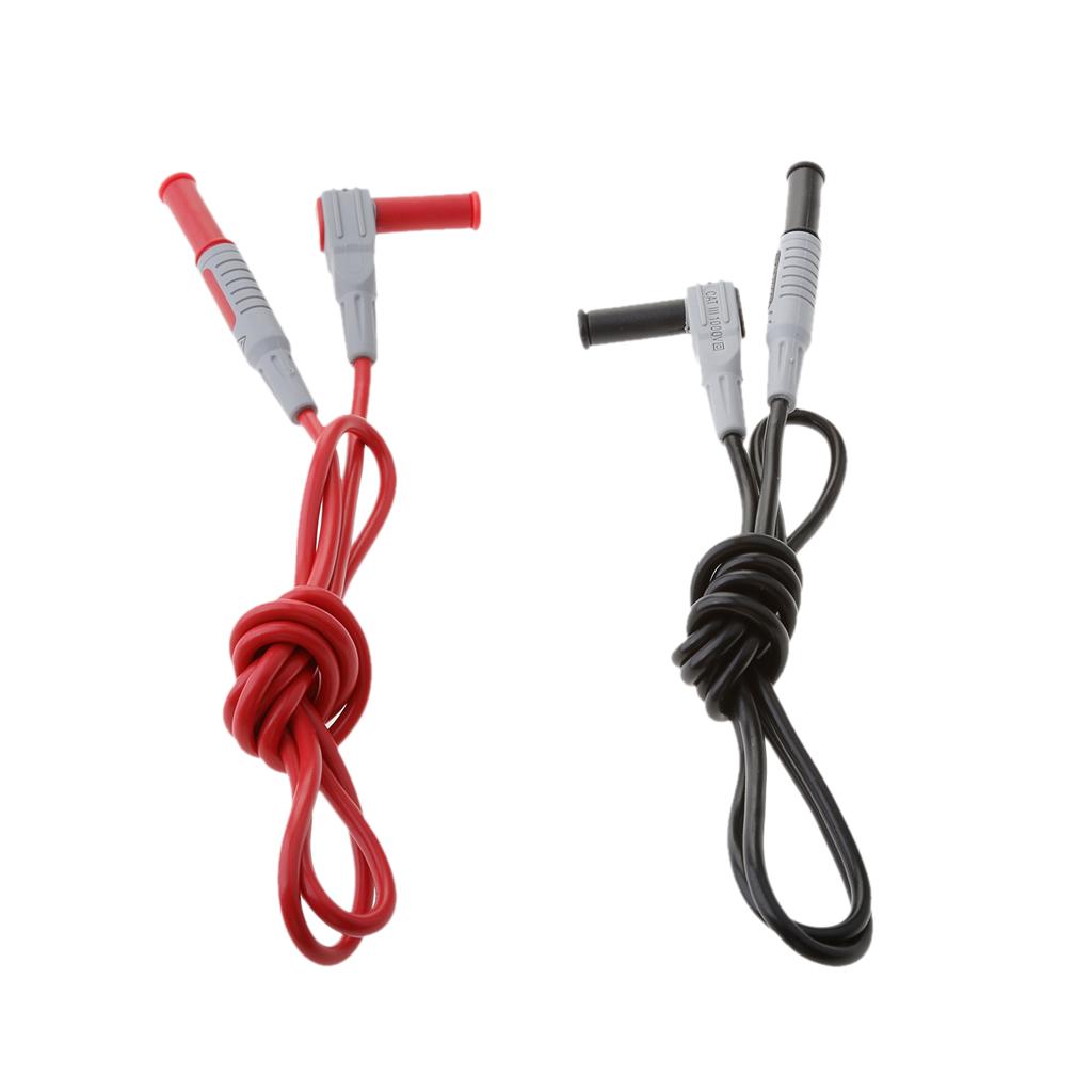 P1032 Silicone Wire Multimeter Test Cable Injection Molded 4mm Banana Plug Test Line Straight to Curved Test Cable