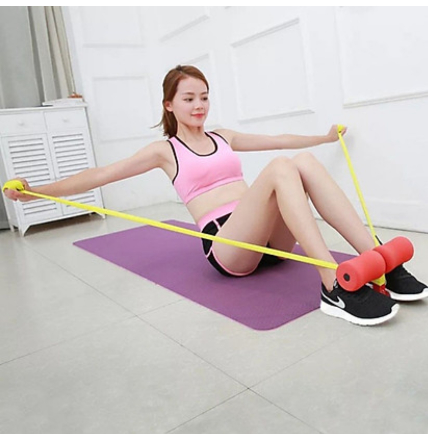 Dụng cụ tập cơ bụng, tập eo đa năng có đế hút chân không cực hiệu quả - màu sắc giao ngẫu nhiên