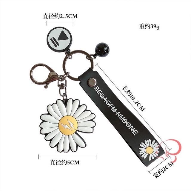 Móc Khoá Hoa Cúc GD cao su Ulzzang