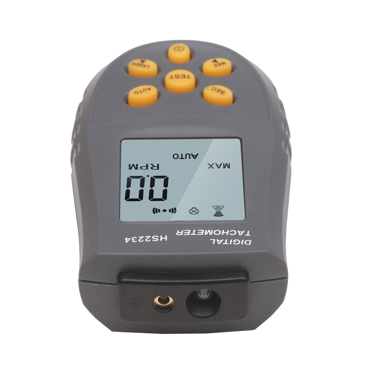 Portable High-precision Digital Tachometer with Laser Manual/Automatic Measurement Speedometer LCD Display with