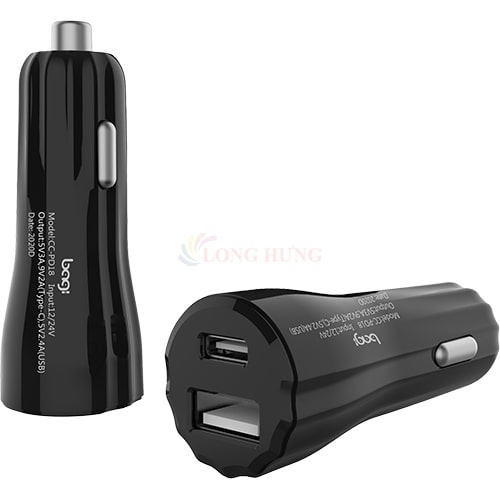 Cốc sạc xe hơi Bagi 1USB 1Type-C 18W CC-PD18