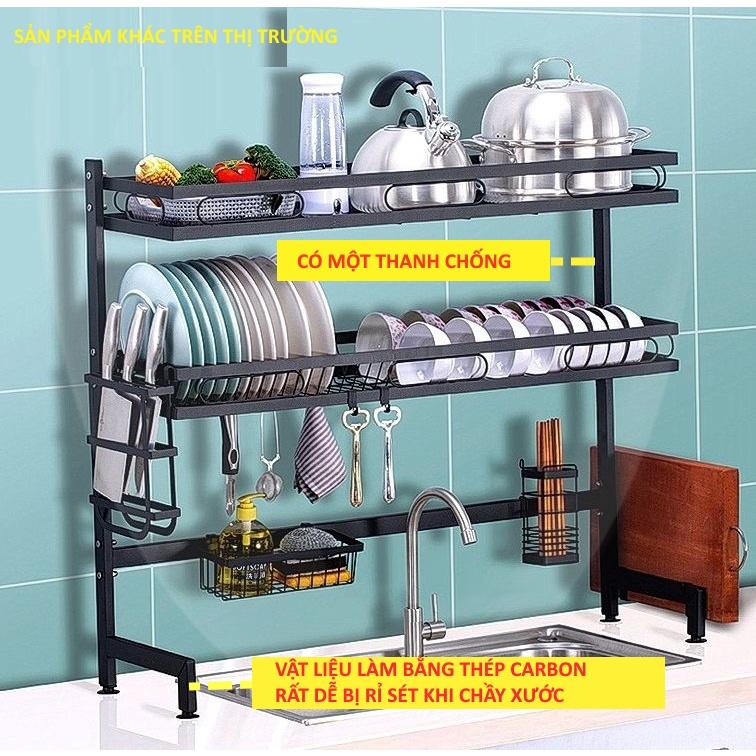Kệ úp chén bát đĩa - Kệ trên bồn rửa đa năng 2 tầng