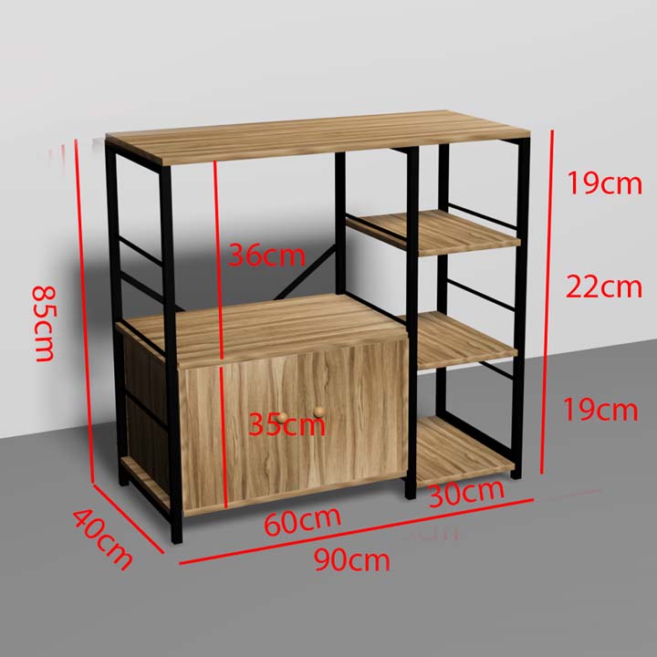 Kệ nhà bếp để lò vi sóng,đồ nhà bếp,nhiều ngăn nhiều tầng cao cấp gố kết hợp khung sắt