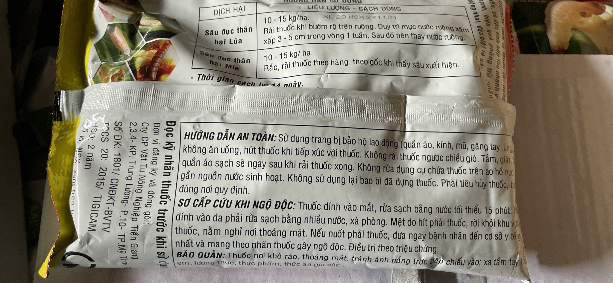 Sản phẩm bảo vệ cây chống sâu đục thân gói 1kg HNK 007