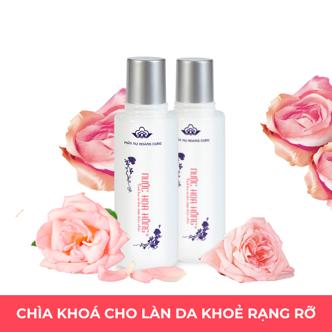 Nước Hoa Hồng Phấn Nụ Hoàng Cung Làm Sạch Da Và Ngăn Ngừa Mụn (120ml) (Dành cho da dầu, da có mụn) + Bông Tẩy Trang 1 Hộp/50 Miếng - Hàng Chính Hãng