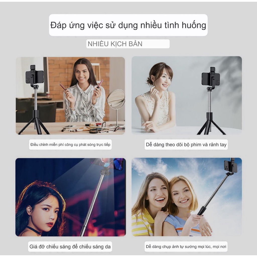 Gậy chụp hình Q7S / Q07 vỏ đỏ có đèn