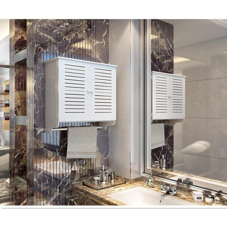 Tủ nhà tắm treo tường 2 cánh lớn VTNT01A - Kệ lắp ráp treo  tường nhà tắm