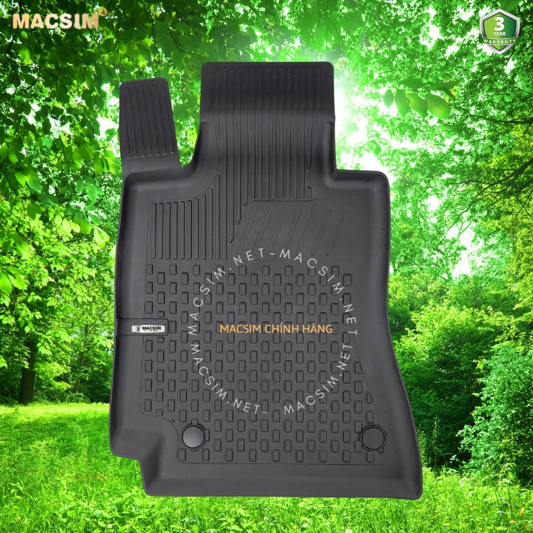 Thảm lót sàn ô tô nhựa TPE Silicon Mercedes C Series 2007-2014 Black Nhãn hiệu Macsim