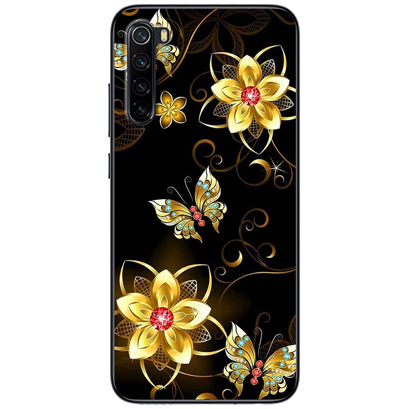 Ốp lưng dành cho Xiaomi Redmi Note 8 mẫu Hoa đỏ vàng