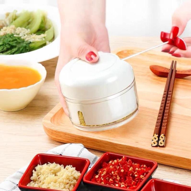 Xay tỏi ớt mini kéo tay Mini Food Chopper, máy xay thịt thực phẩm 588