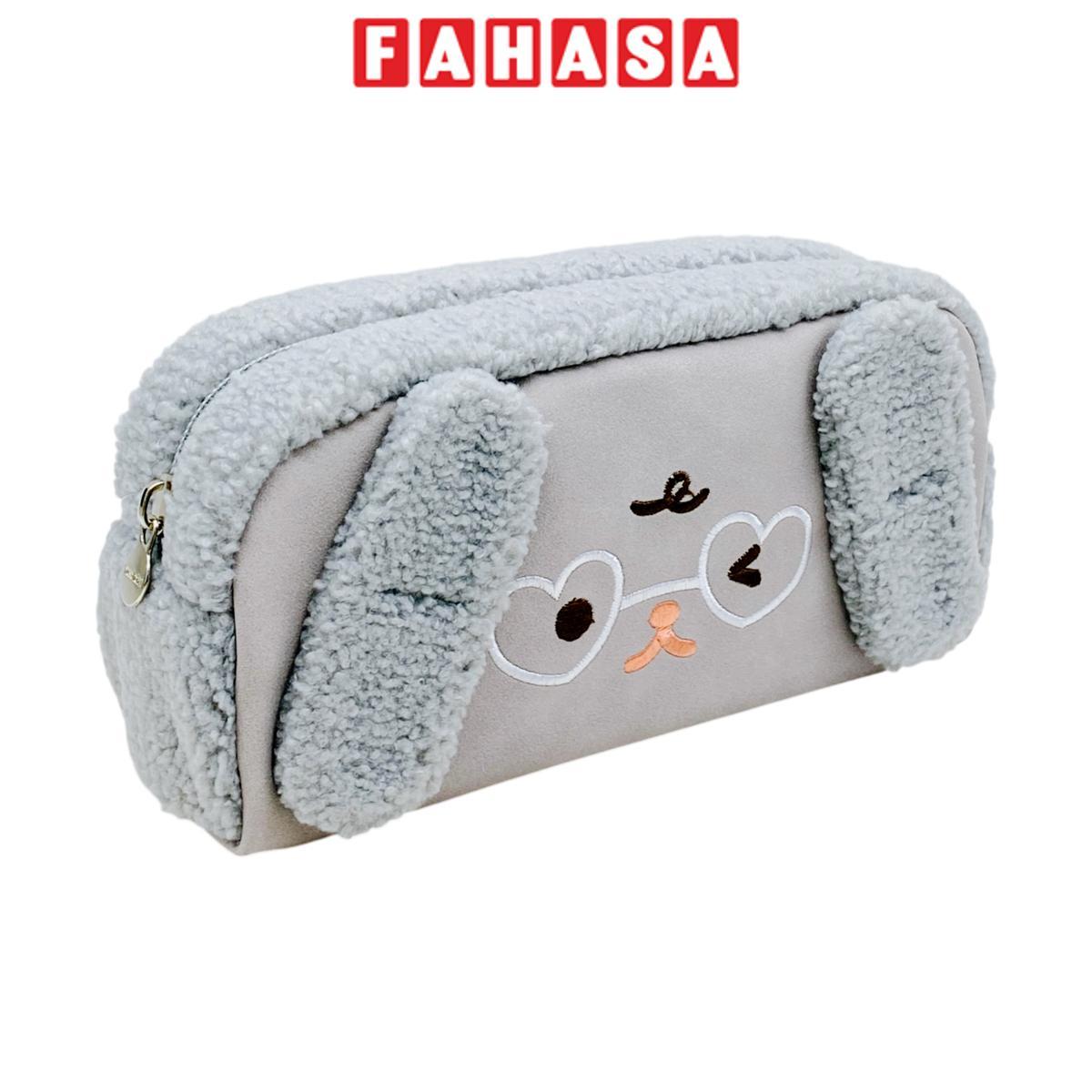 Bóp Viết Vải Thỏ Đeo Kính Xám - 7648