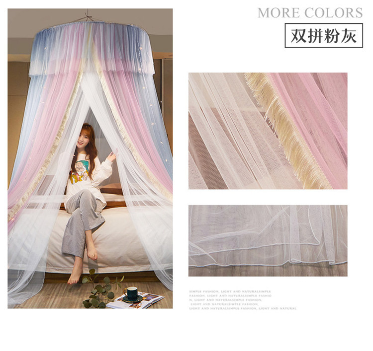 Mùng công chúa cao cấp treo trần, màn khung tròn không khoan tường phòng ngủ đẹp chống muỗi ZO HOME - N2-1