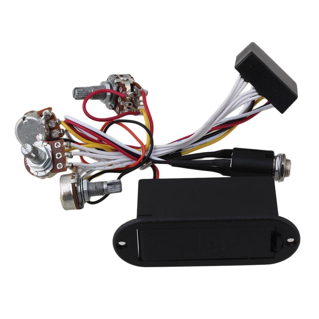 2 Band +3 Band Electric Guitar Bass Active Equalizer Preamp Circuit Pickup