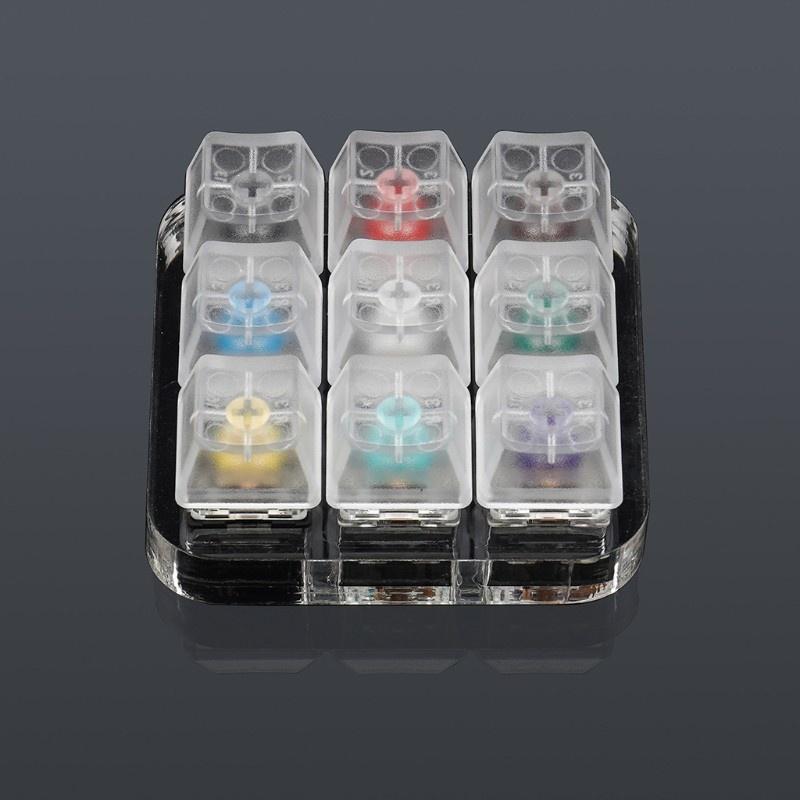 HSV 9 Key Caps Translucent Keycaps Testing Tool Gateron MX Switches Keyboard Tester Kit G Shaft Clear Keycaps Sampler PCB Mechanical Keyboard