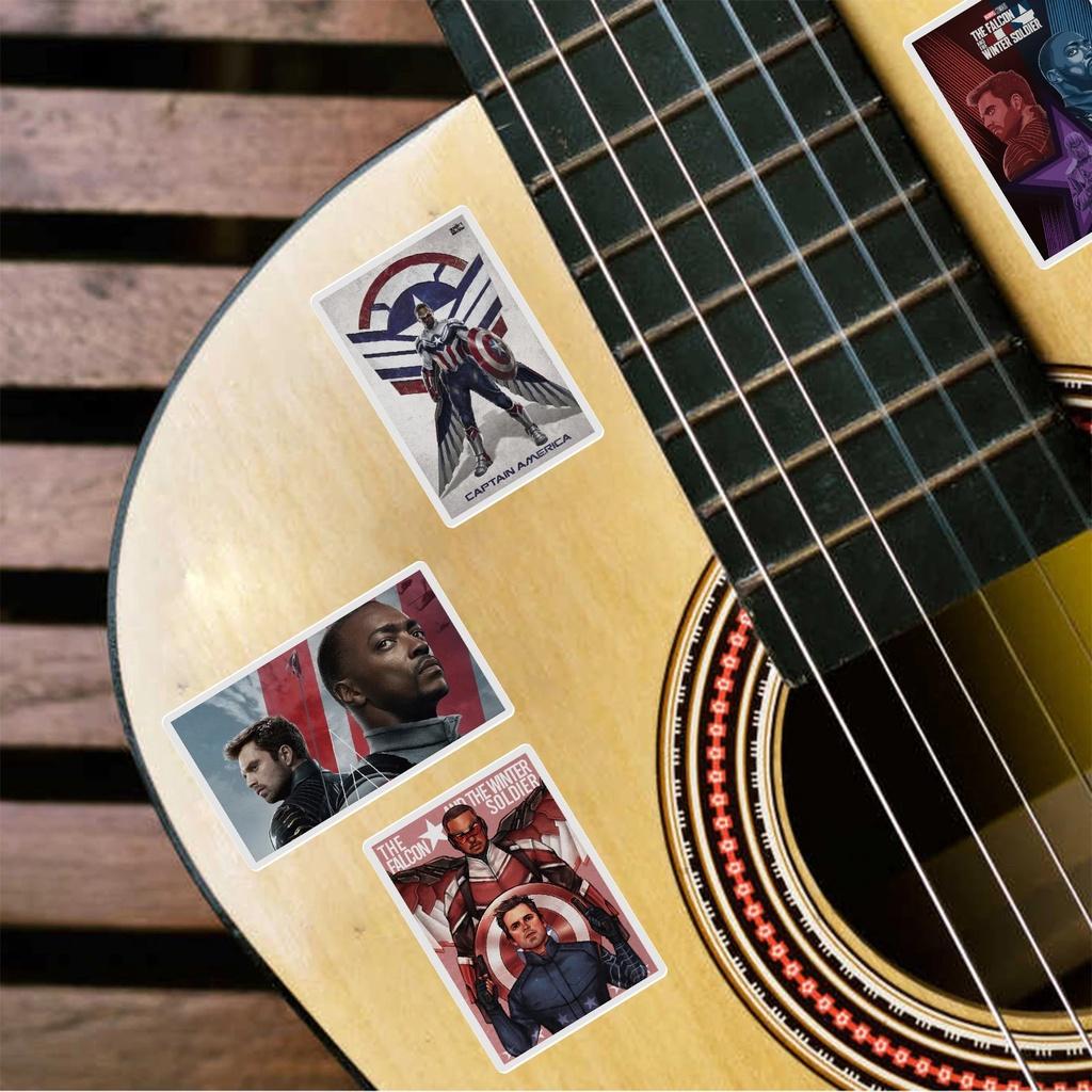 Sticker The falcon nhãn dán trang trí mũ bảo hiểm, đàn, guitar, ukulele, điện thoại laptop