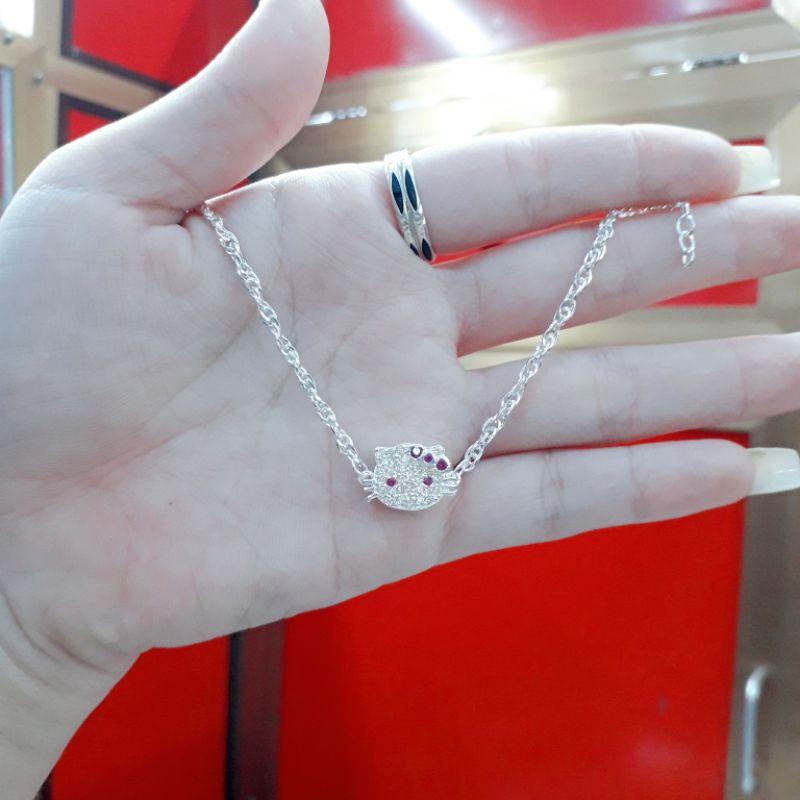 Lắc tay bạc mèo kitty cho bé gái  YN JEWELRY