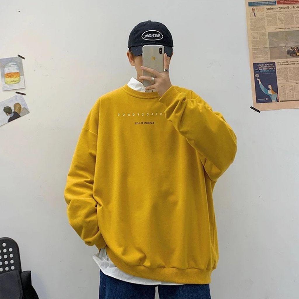 ÁO SWEATER NỈ UNISEX VITAGEFORCE ÁO NỈ KHÔNG NÓN FORM RỘNG NAM NỮ NHIỀU MÀU