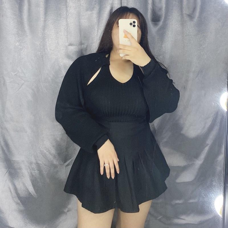 Áo khoác len croptop