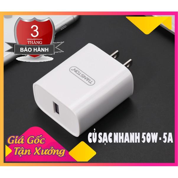 Bộ sạc và Cáp sạc nhanh 50W - 5A  Tianston - Dùng cho điện thoại Iphone / Micro / Type - C - Hàng chính hãng