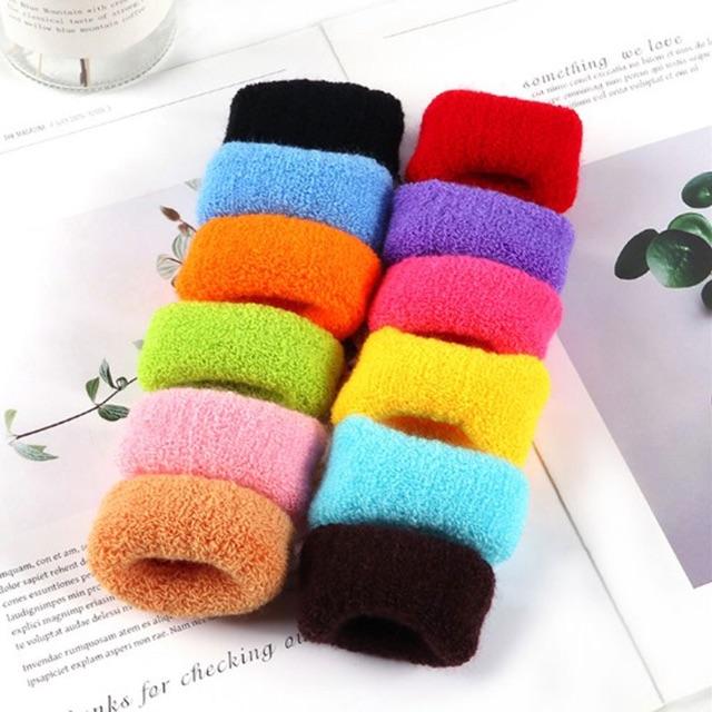 Chun buộc tóc:1c,chun mút,chắc tóc,không đường nối